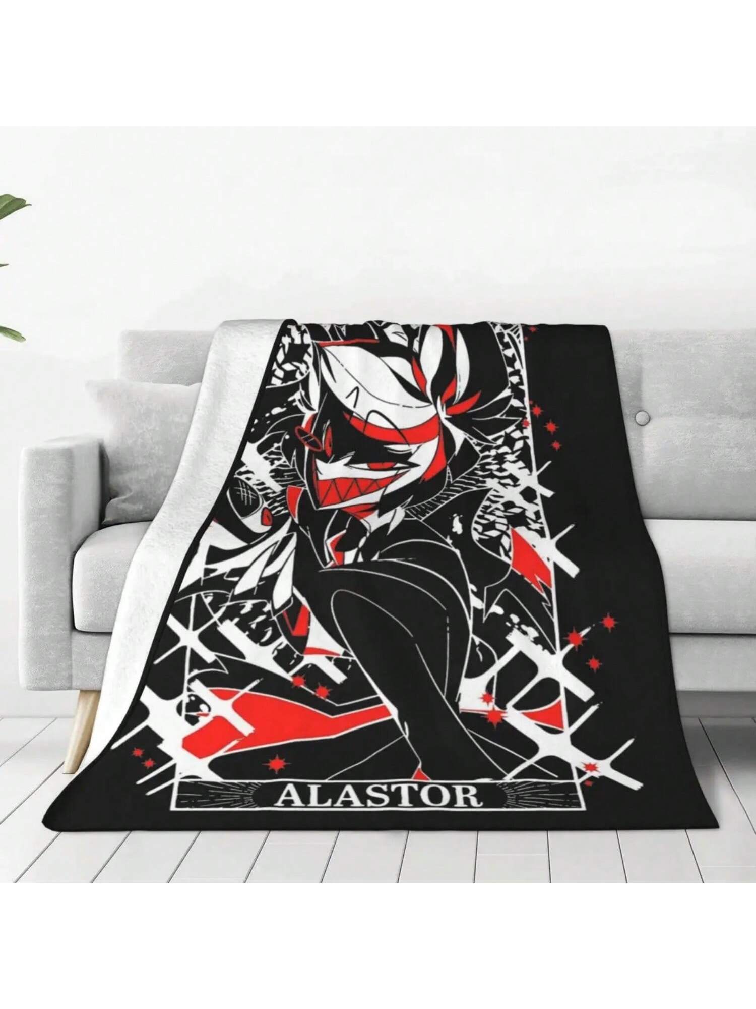 

Аластор Хазбин Отель Одеяла Флис Украшение Многофункциональные Легкие Пледы Для Постельных Принадлежностей Офисное Одеяло 75X95CM серый