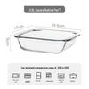 High-Temperature Resistant Rectangular Borosilicate Glass Baking Dish