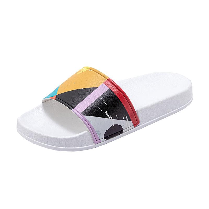 Summer Printed Women's Slippers Fashionable Breathable Lightweight Men's and Women's Slippers