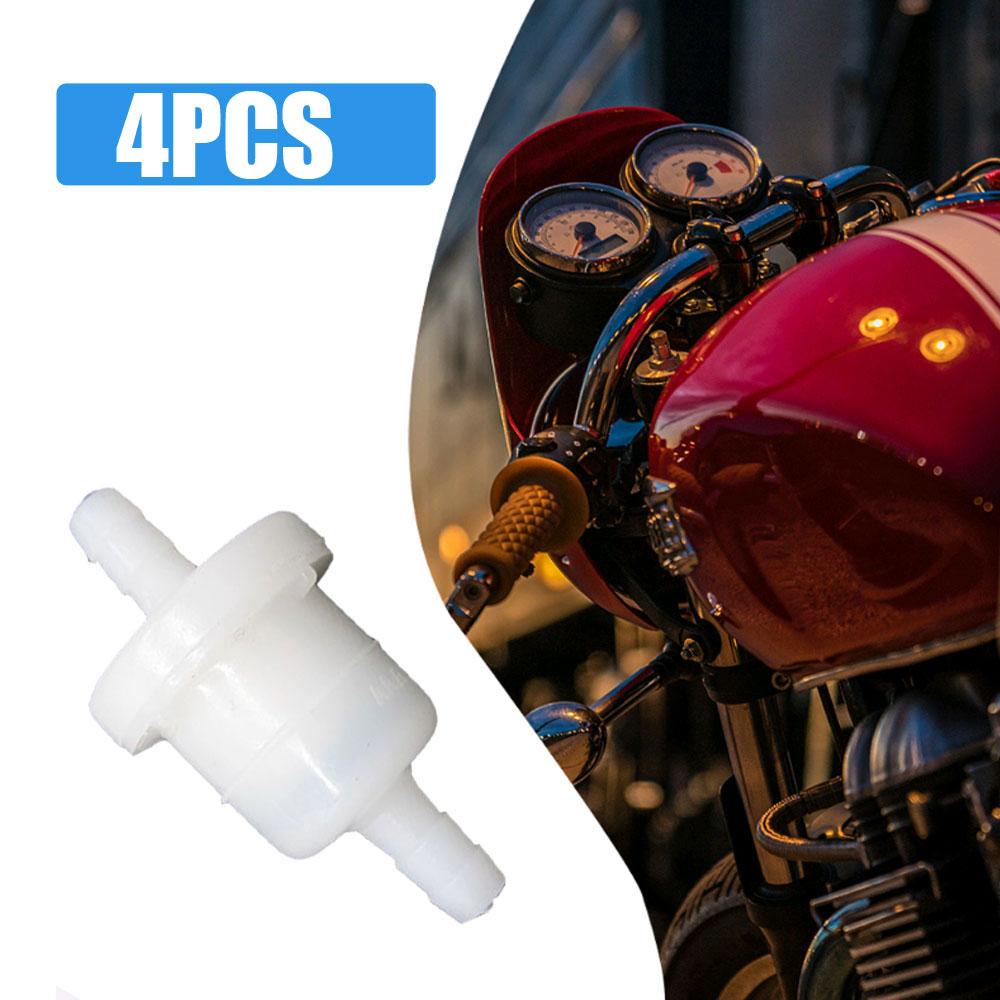4pcs Plastic Fuel Gas Fuel Filter 50cc 90cc 110cc 150cc 250cc Atv Dirt Bikes Go Karts Scooters Etc Universal Car Accessories