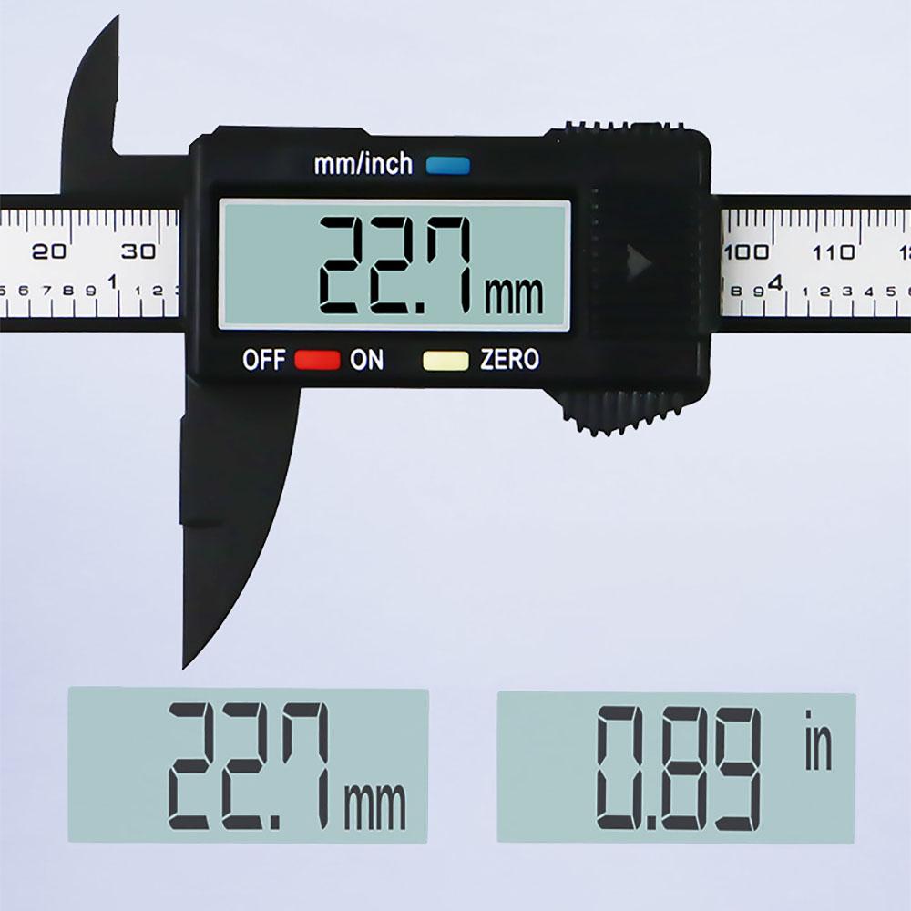 Electronic carbon fiber digital caliper, vernier caliper, micrometer, measuring tool, digital ruler, 150mm