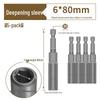 Deep Hex Long Electric Wrench and Screwdriver Bit Set, 8mm