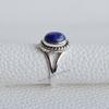 Oval Lapis Lazuli Ring, 925 Sterling Silver, Taurus Birthstone