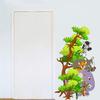 Waterproof Self-adhesive Big Tree Animal Elephant Rhino Tiger Maca Wall Sticker Bedroom Living Room Wall Decor Sticker Door Sticker