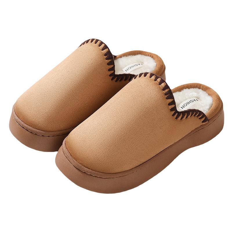 Popular autumn and winter home. Thick slippers women's indoor and outdoor thick-bottomed thermal cotton slippers