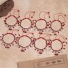 Red String Foot Chain Garnet Foot Accessory Long-life Lock Bell Handcrafted Beaded Accessory