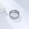 YILUOCD Viking Runes Ring Stainless Steel 24 Runes Nordic Amulet Odin Norse Jewelry for Men Women Couple