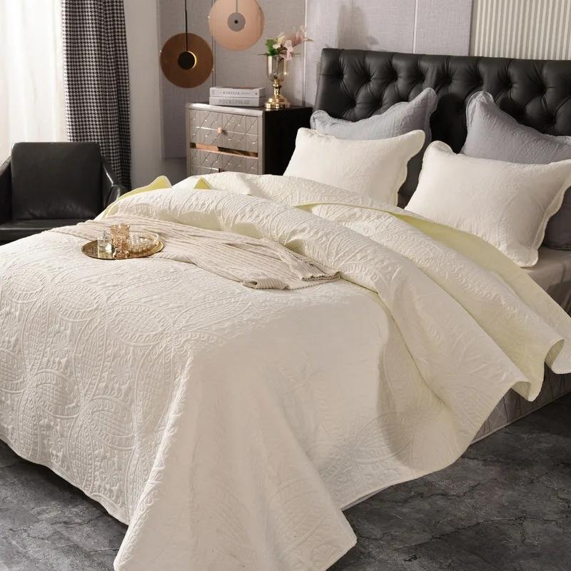 3-delige Bed Quilt Set, Beddengoed Set Zacht Comfortabel voor Slaapkamer, Logeerkamer (1 Dekbed+2 Kussenslopen, Zonder Vulling) Lakens voor bed