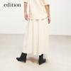 Edition Autumn Off-White Velvet Knit Midi Skirt