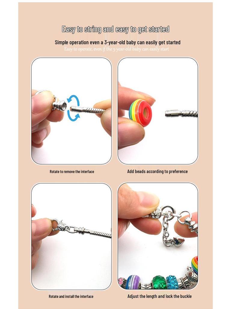 24-Day Christmas Countdown Surprise DIY Bracelet Set for Kids