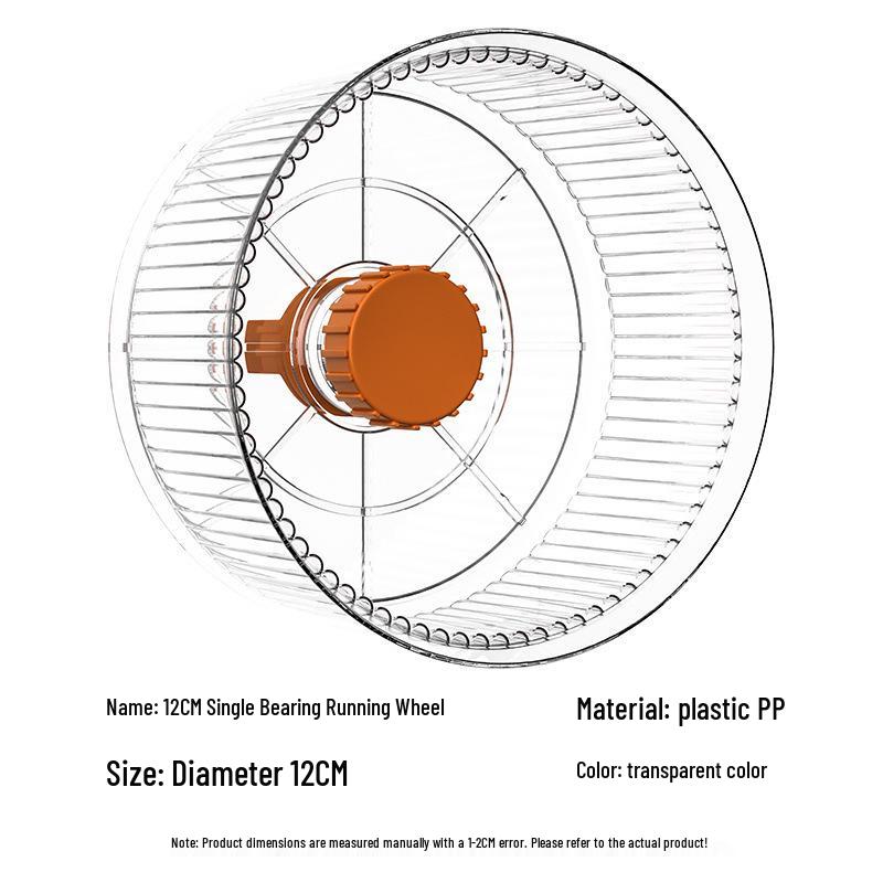 Extra Large Silent Hamster Running Wheel with Stand & Double Bearings - Includes Exercise Flywheel, One-Piece Design, Free Shipping