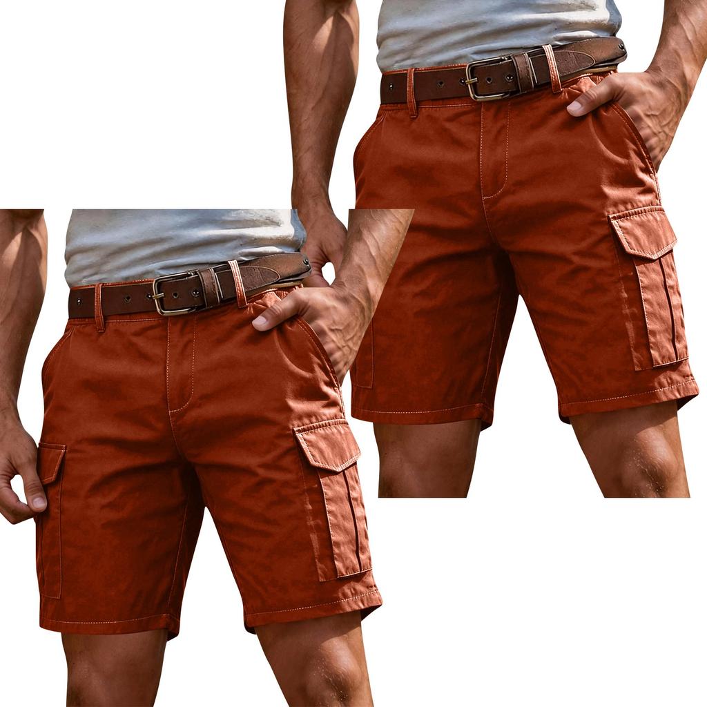 Herrshorts Cargo Knälånga Lös Passform Flerfickor för Sommarsport Vandring