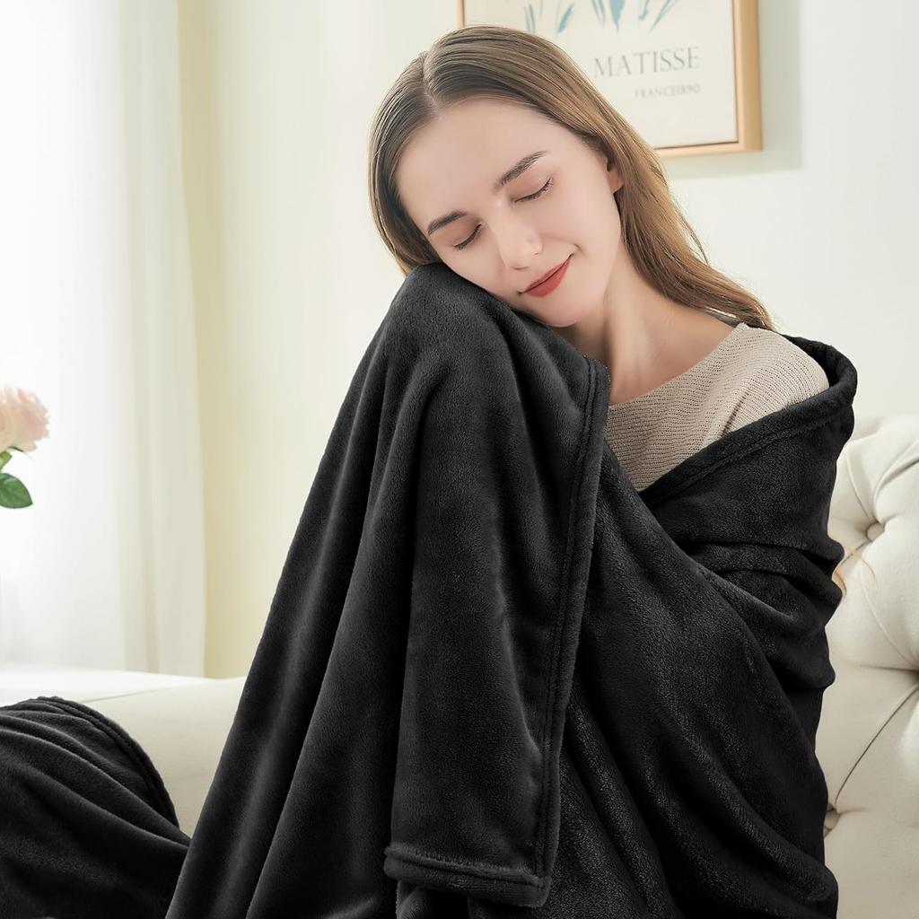 All Season Lightweight Super Soft Cozy Blanket for Bed Throw Size Flannel Fleece Blanket for Winter