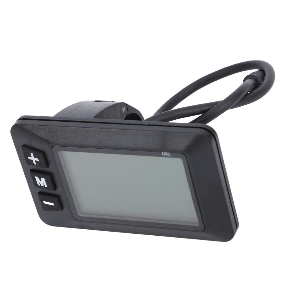 Electric Bike LCD Display Panel with G51 6P Water Proof Connector Speed Battery Level Display for Scooter Cycling