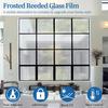 1 Roll 500x45CM Frosted Window Film Privacy Protection Sun Blocking Cuttable Reusable Non-Adhesive Static Home Office Bathroom Glass Covering