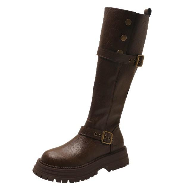 But Knee Boots, Children's Models, Small Autumn and Winter Women's Boots, Thick-soled Medium-soled Martin Boots, Tall Knights, Thin Boots