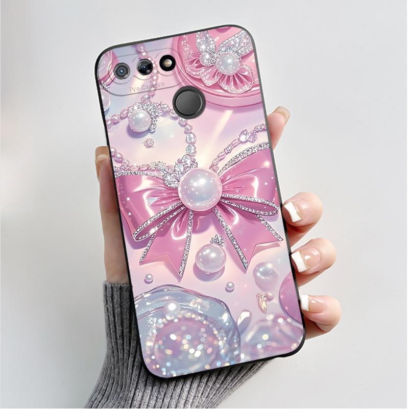 Printed Phone Case For Itel P15 A35 A25 PRO Fundas Capa Soft Silicone Black Shell for ITEL A25 Cover Cute Flower Cartoon Casing