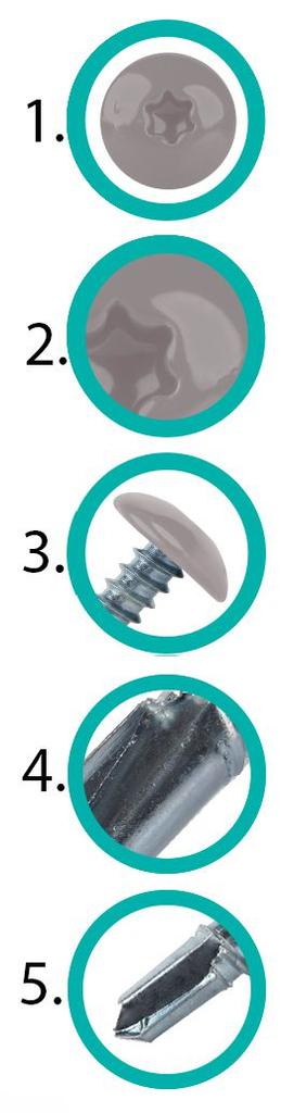 Self-tapping screws GT5 PH 5.5x19mm RAL 9007