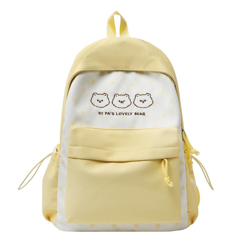 

Color Block Student Schoolbag Women s Lightweight Large Capacity Backpack Small