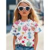 Kinderkleidung Mädchen T-Shirt Mode Kurzarm-T-Shirt Sommerkleidung 3D-Druck Kinder Oberteile Cartoon Atmungsaktiv Kinder T-Shirt