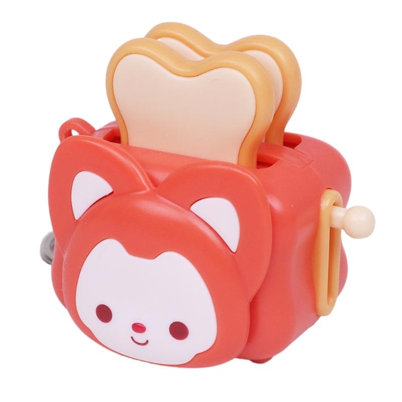Mini Toaster Keychain with Sound Effects, Playful Accessory Safe Ornament Kids Friendly Portable Decoration
