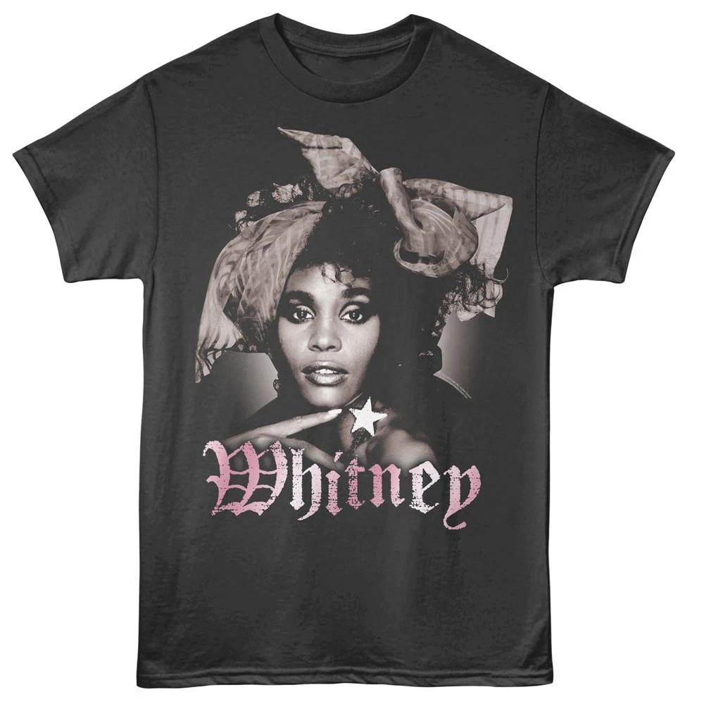 Whitney Houston Big Pretty Bow In Hair Men s T Shirt R & B Pop Music XL