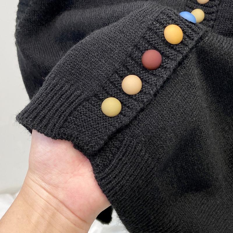 Fashion Elegant Loose Sleeveless Knitted Cardigan Sweater Vest Women 2025 Autumn Winter Casual Buttons Waistcoat Simple Solid Color Tops Clothing