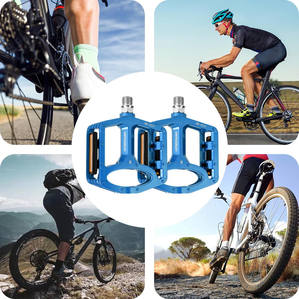 Berg Doppel DU Fahrradpedal Ultraleichtes Rennradlegierungspedal Aluminiumlegierung Lagerpedal für das Fahren Fahrradzubehör
