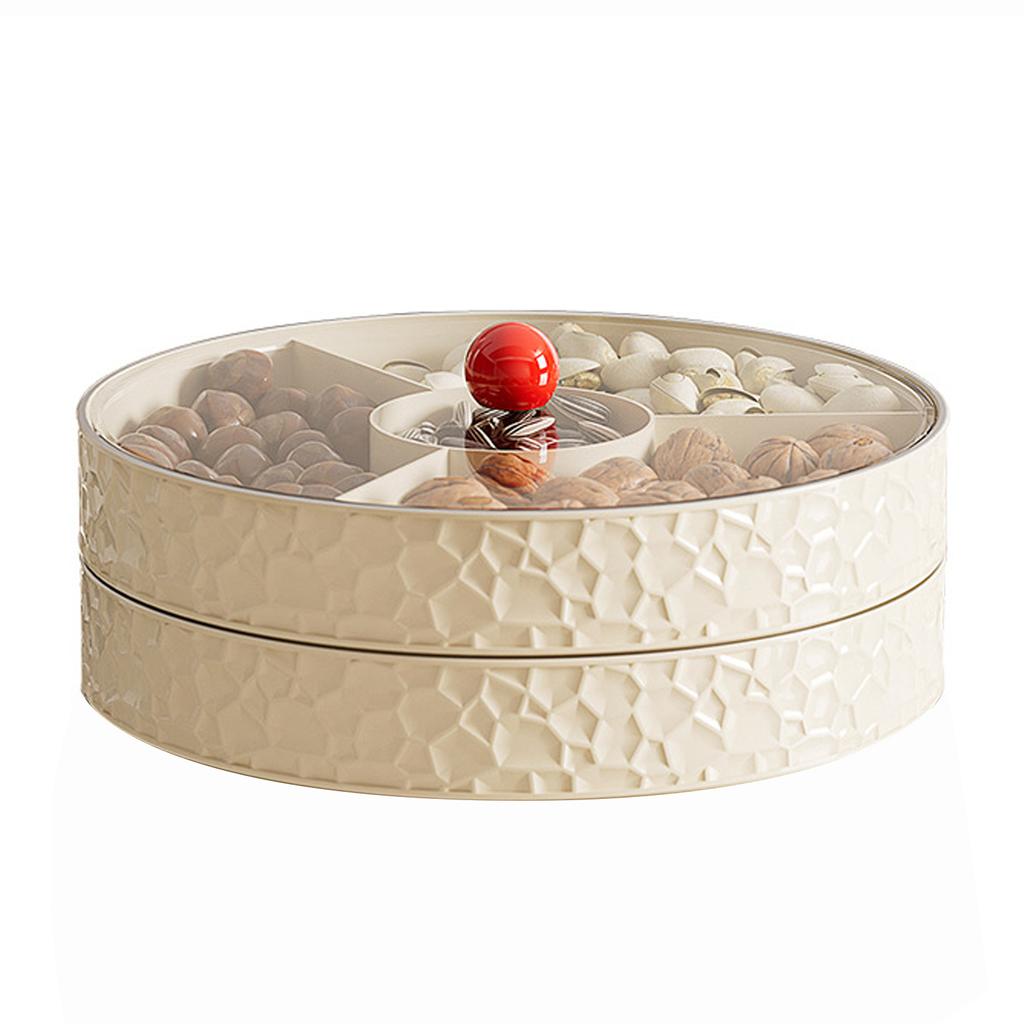 Einfache Mehrgitter-Fruchtschale Melonenkern-Bonbons Aufbewahrungsbox für Wohnzimmer