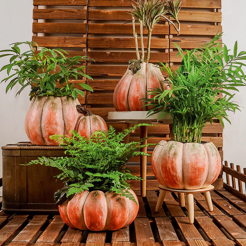 Home Retro Courtyard Garden Balcony Creative Pumpkin Decorative Flower Pot Ornaments