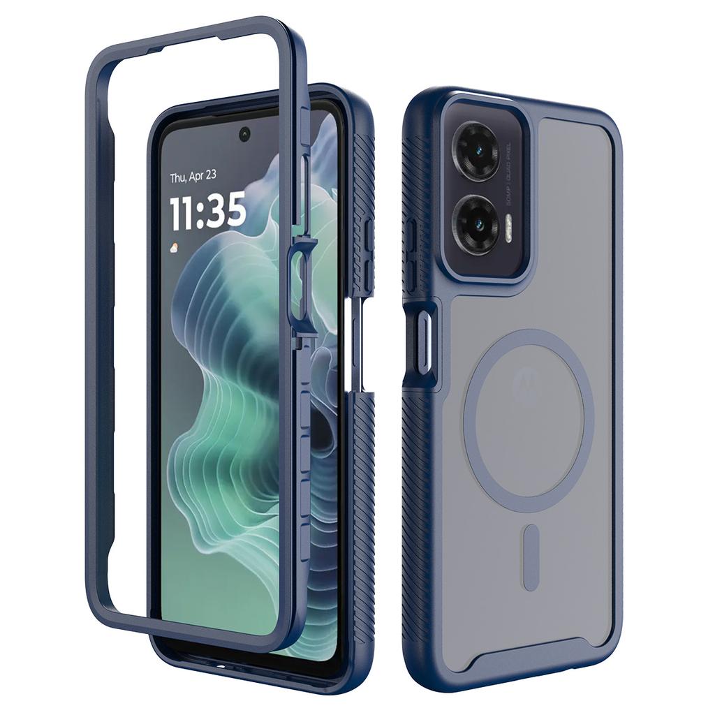 Military Shockproof Matte Magnetic Phone Case For Motorola Moto G55 G05 G35 G15 E15 G06 G56 G86 For Magsafe Rugged Armor Cover