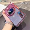 KEYSION Luxury Glitter Jewelled Magnetic Phone Case for Samsung Galaxy A50 A50S A30S Makeup Mirror Stand Shockproof Back Cover