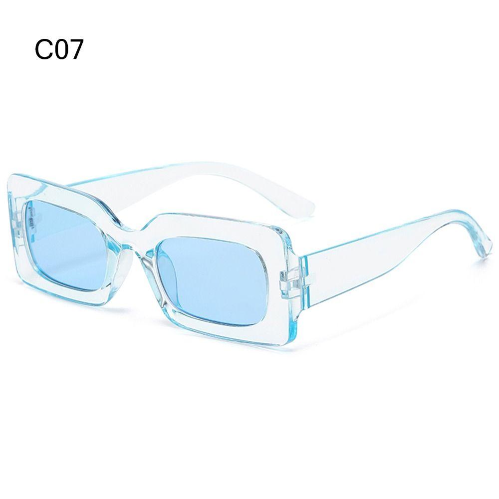 Candy Color Rectangle Sunglasses for Women Men Y2K Sun Glasses Vintage Shades Eyewear UV400 Protection 90’s Party Favors