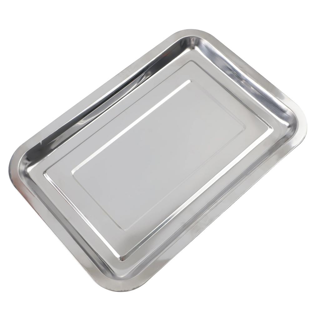 Stainless Steel Rectangle Baking Sheet Pan For Toaster Oven Cookie Baking For Baking Cookies, Cinnamon Rolls, Sticky Buns