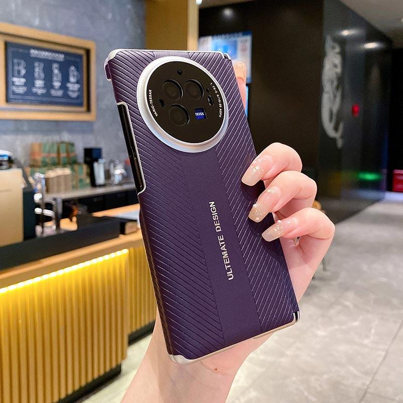 Applicable to vivoxfold1 mobile phone double central axis hinge Fodl1pro lens embossed plain leather anti-drop