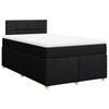 Vidaxl Continental Bed With Mattress, Black, Fabric, 120X200 Cm