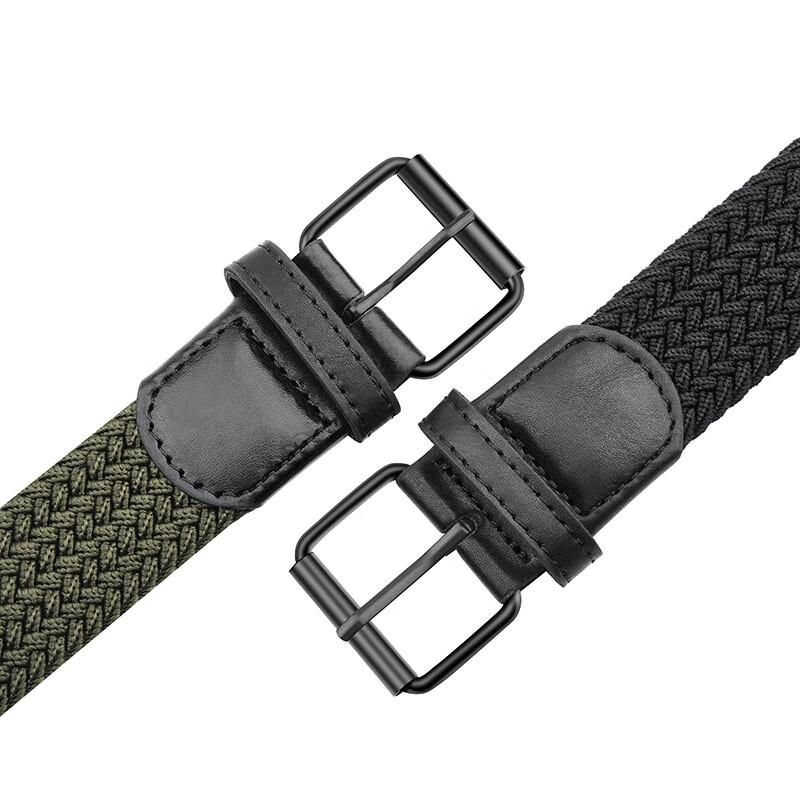 Ceinture élastique tressée en toile unisexe