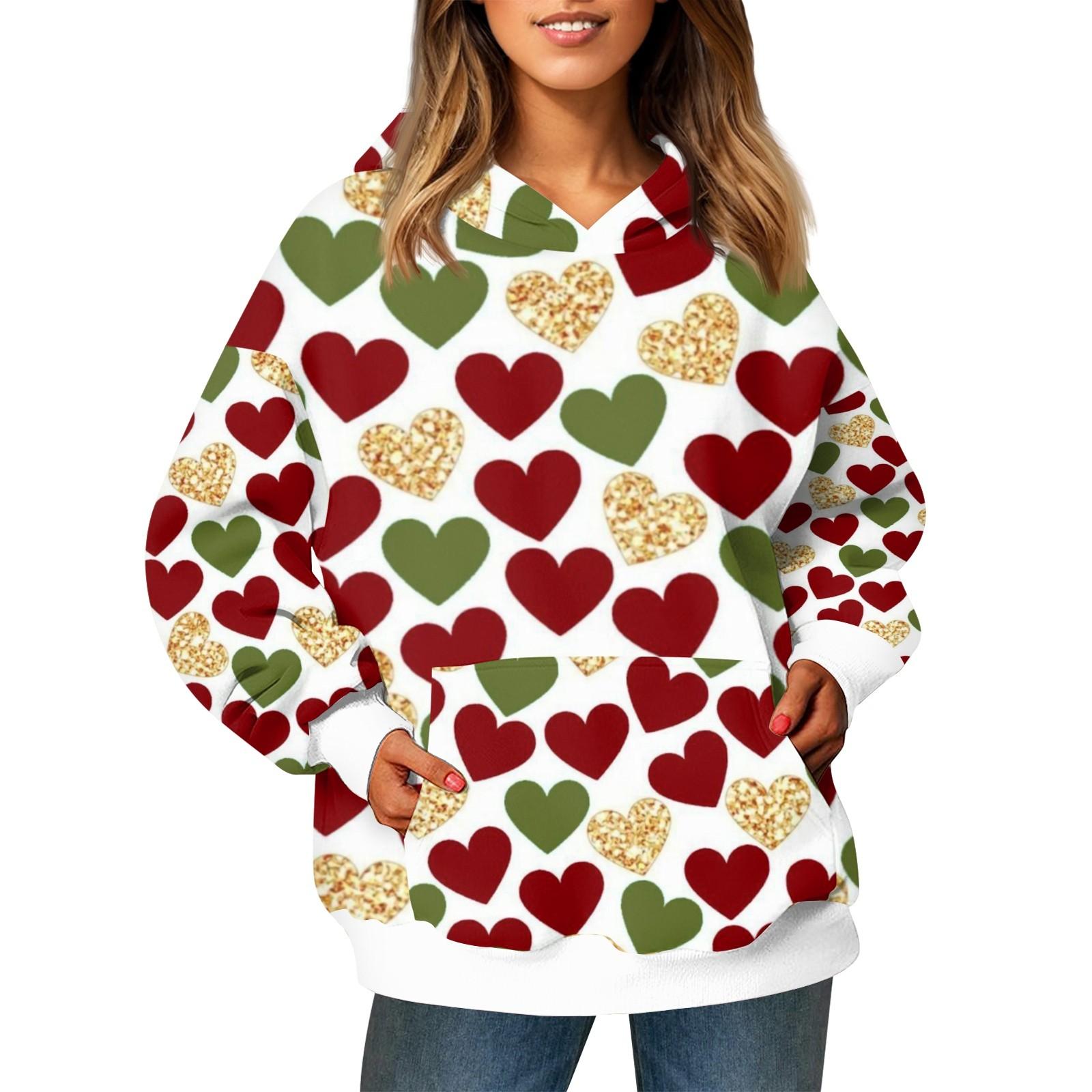 Женский модный свитер с длинными рукавами и рождественским принтом — фото 8