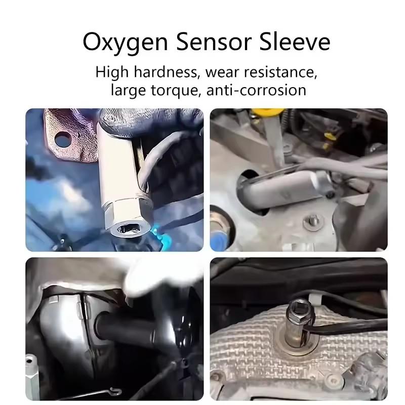 Narrow Offset Mouth Oxygen Sensor Socket European Style 22mm/21MM Sensing Drive Socket Wrench Car Tools Black Car Parts