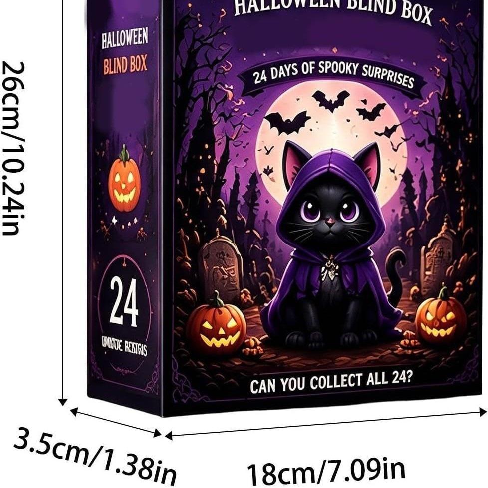 Halloween Black Cat Countdown Calendar Blind Box