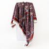 Cashew Flower Pattern Women's Headscarf Silky Smooth Middle East Shawl Arabic Square Scarf  Outdoor