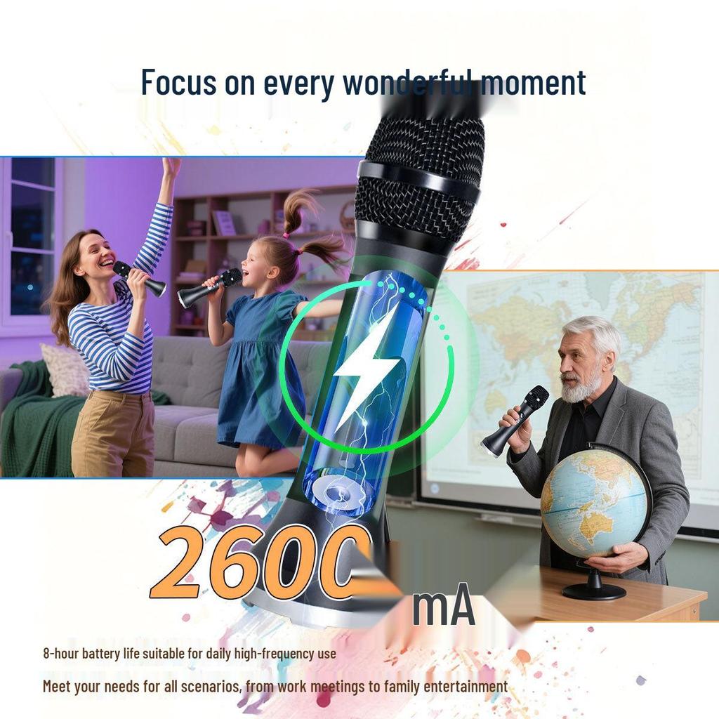 Wireless Noise Reduction Microphone for Home Karaoke and Live Streaming