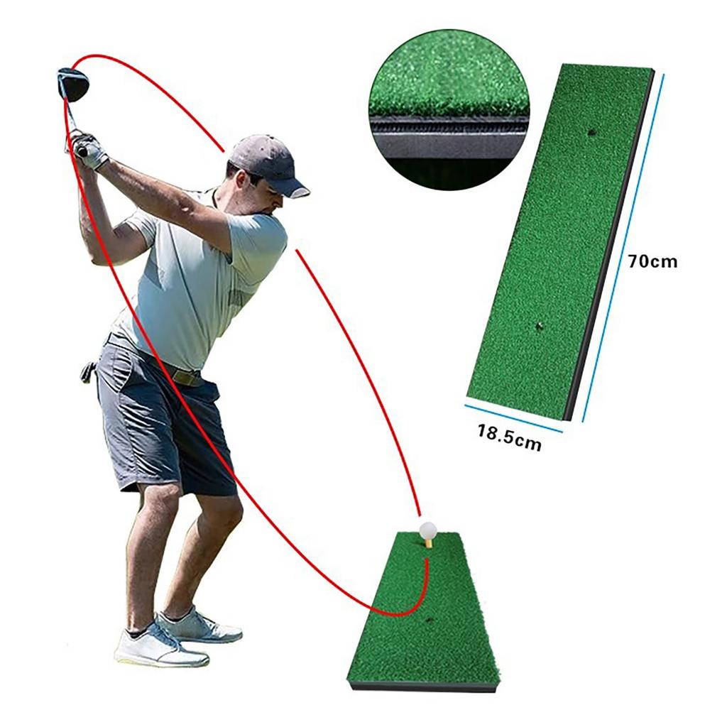 Covoraș de Practică Golf Heavy-Duty 60"x24", Gazon Verde pentru Lovire Exterior/Interior cu Bază Antiderapantă, Antrenor de Swing pentru Antrenament în Curtea din Spate