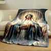 Sacred Heart Halo Clouds  Printed Blanket for Living Room Bed Couch lunch break Soft Cozy Blanket for Friend's festival Gift