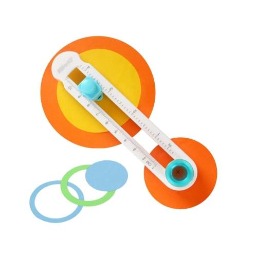 TARATI Circle Cutter, Compass Cutter, Circular Cutter for Paper, 2cm To 20cm Diameter, Circle Cutter with Graduations, Adjustable Size, Easy To Use, C