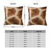 Giraffenfell Afrikanisches Tier Kissenbezug Polyester Leinen Samt Muster Reißverschluss Dekorative Kissenhülle Bettkissenbezug 45X45