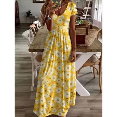 Rochie de damă cu decolteu în V, modă europeană și americană