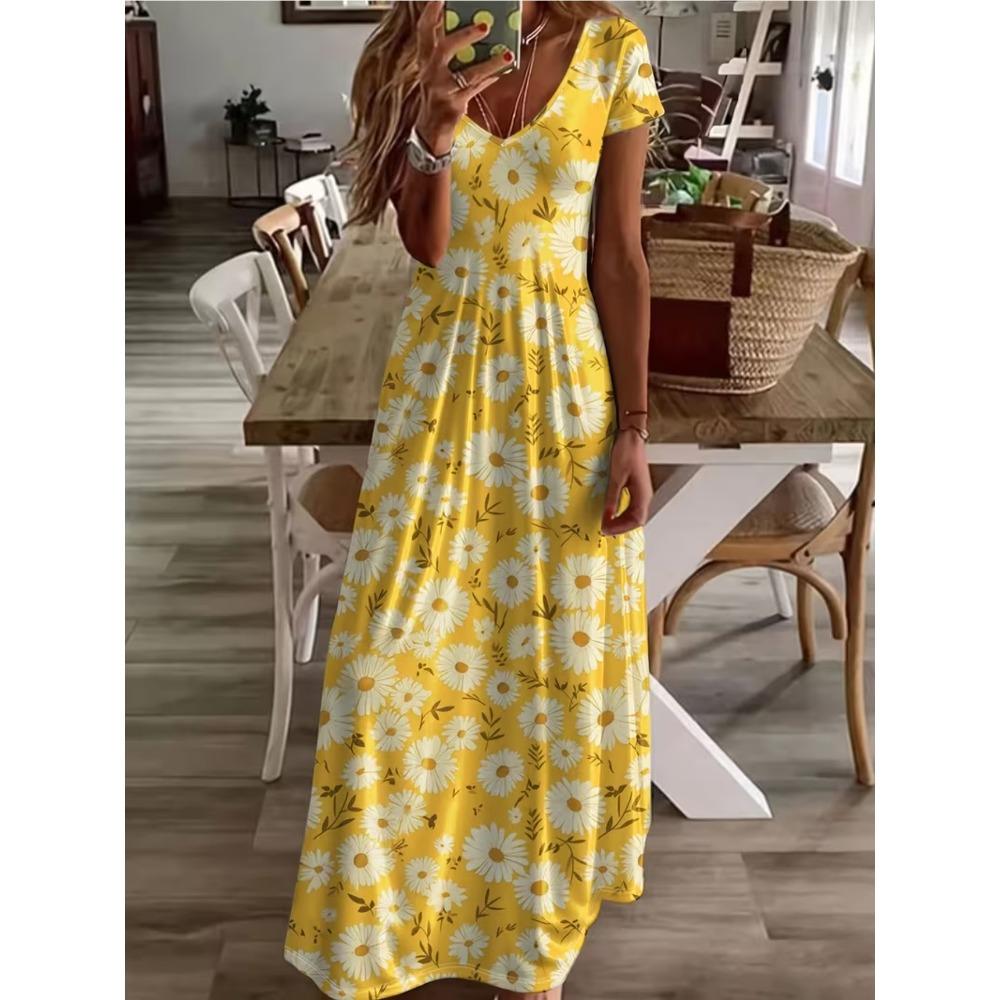 

European and American Fashion V-Neck Women s Dress XL