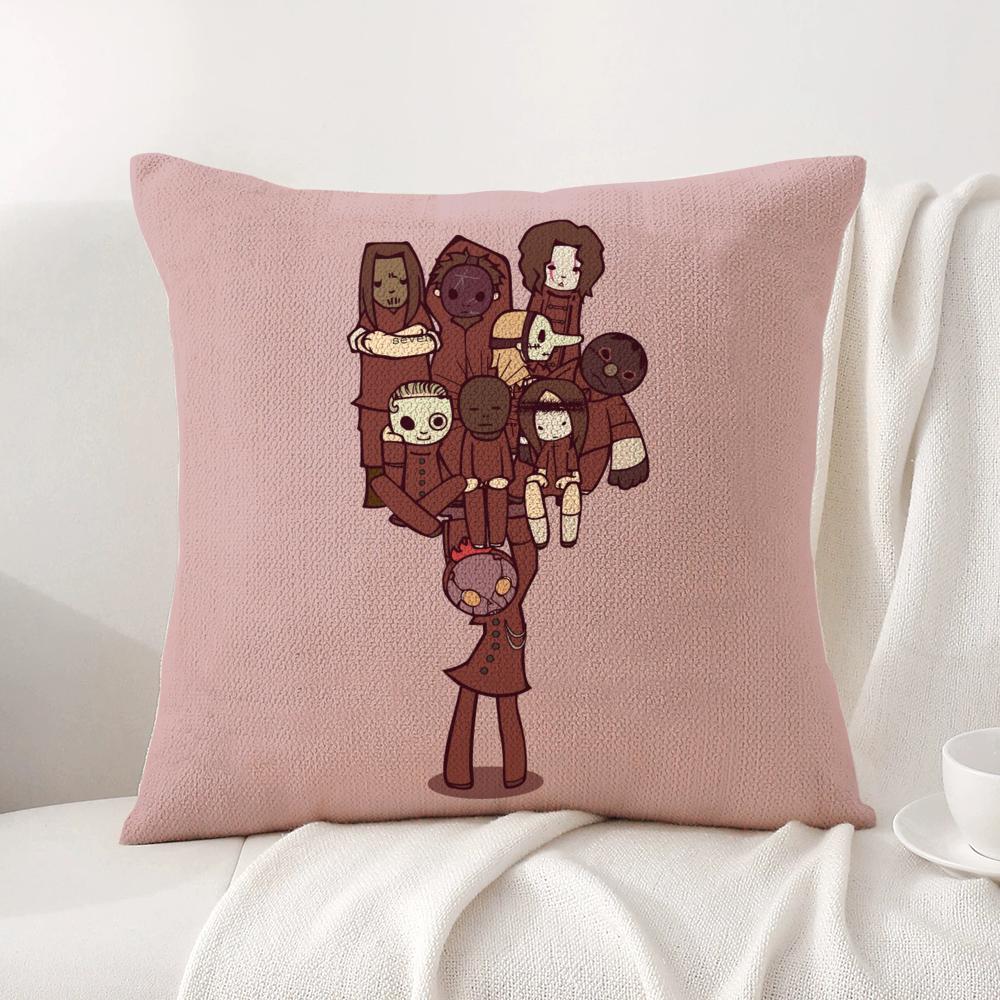 Band S-Slipknot Cushion Cover Summer Coolness Linen Fabric Double-Sided Printing Pillow Case Sofa Home Decor Gift