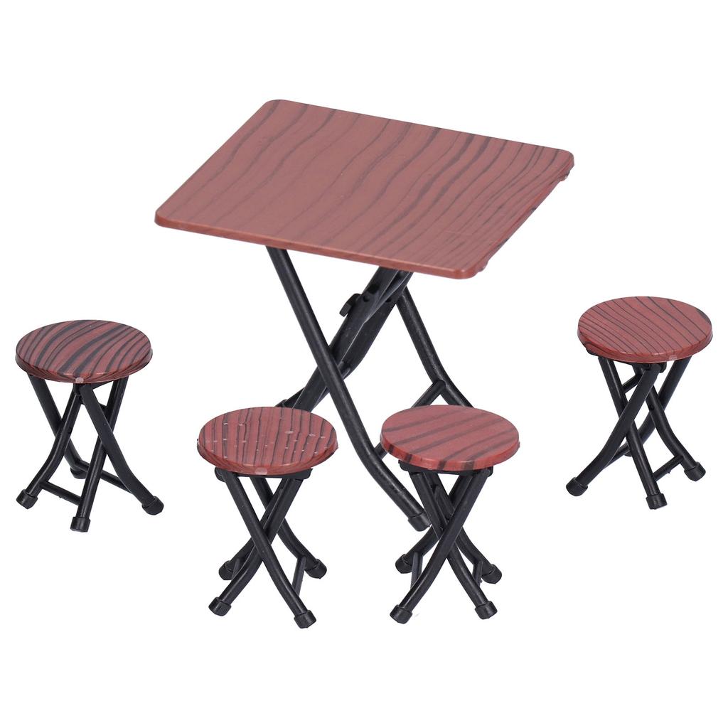 1:12 Puppenhaus Klapptisch Hocker Miniatur Puppenhaus Möbel Modell Dekoration Quadratischer Tisch
